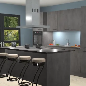 Beton antraciet keuken Lima 25295