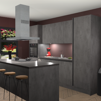 Greeploze beton antraciet keuken Lima 25297