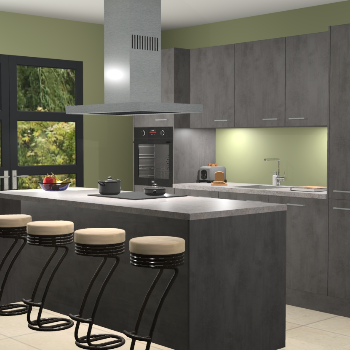 Beton antraciet keuken Lima 25299