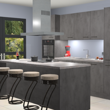 Beton antraciet keuken Lima 25301