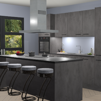 Beton antraciet keuken Lima 25306