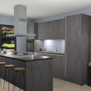 Greeploze beton antraciet keuken Lima 25308