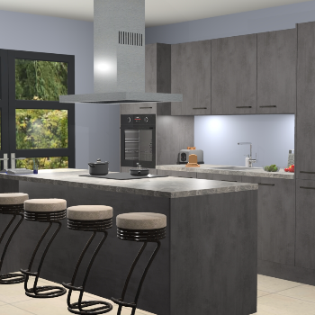 Beton antraciet keuken Lima 25313