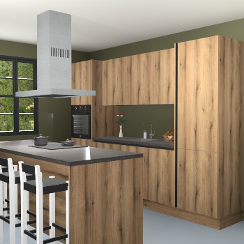 Greeploze Gouden eiken keuken Lima 24949