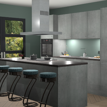 Beton parelgrijze keuken Lima 25553