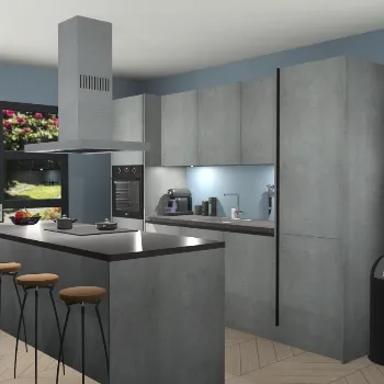 Greeploze beton parelgrijze keuken Lima 25558