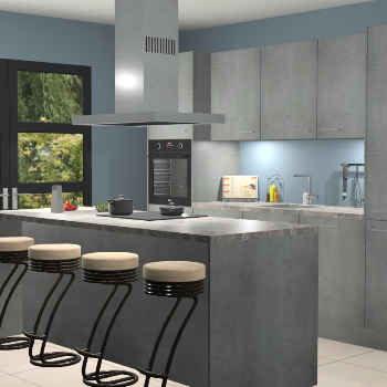 Beton parelgrijze keuken Lima 25560