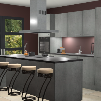 Beton parelgrijze keuken Lima 25572