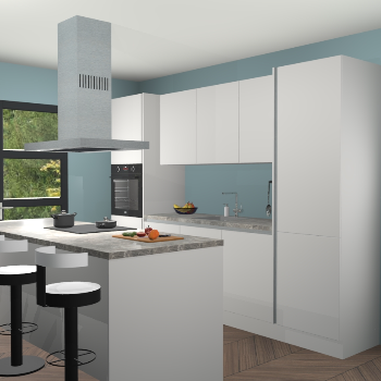 Greeploze Zijdegrijze keuken Lima 25661