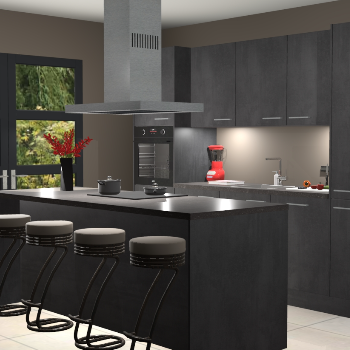 Beton zwarte keuken Lima 25697