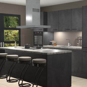 Beton zwarte keuken Lima 25705