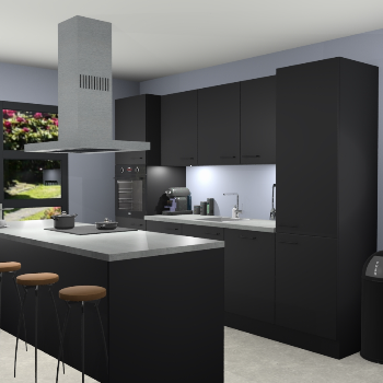 Zwarte keuken Lima 25785
