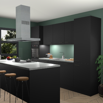 Zwarte keuken Lima 25786