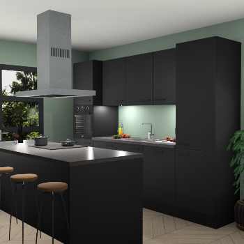 Zwarte keuken Lima 25791