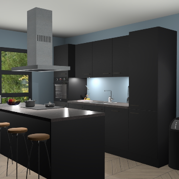 Zwarte keuken Lima 25792