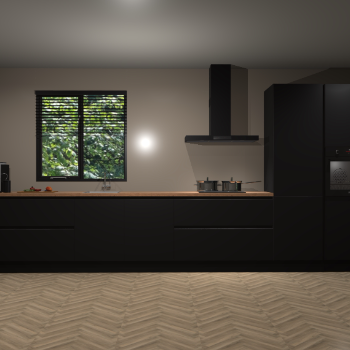 Zwarte greeploze keuken Kano 48107