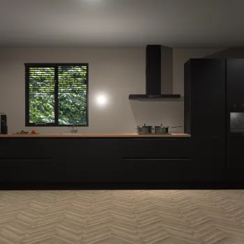 Zwarte greeploze keuken Kano 48107