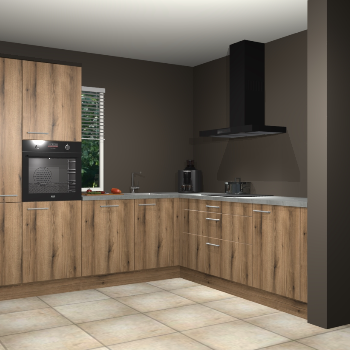 Goud eiken keuken India 42261