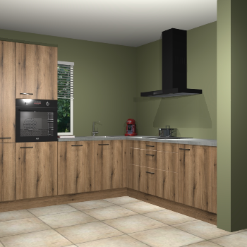 Goud eiken keuken India 42265