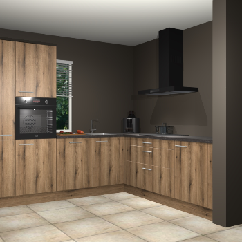 Goud eiken keuken India 42267