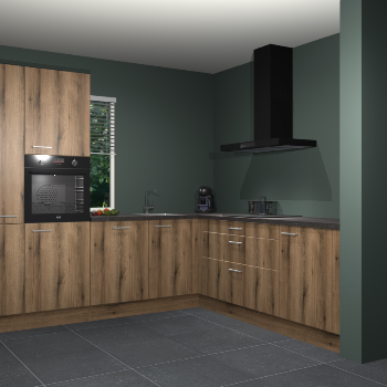 Goud eiken keuken India 42268