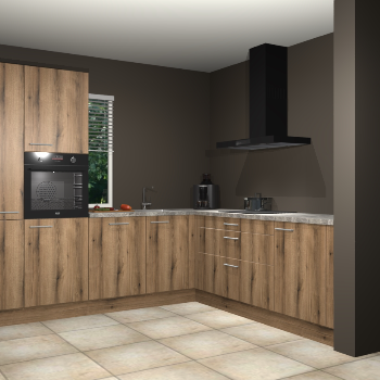 Goud eiken keuken India 42273