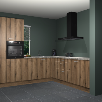 Goud eiken keuken India 42274