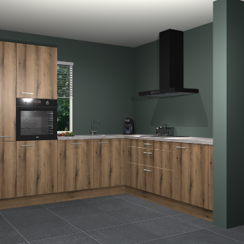 Goud eiken keuken India 42280