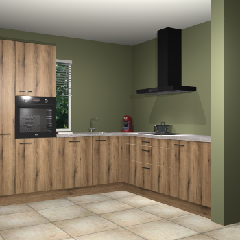 Goud eiken keuken India 42283