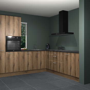 Goud eiken keuken India 42286