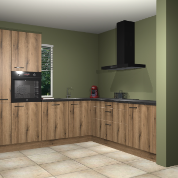 Goud eiken keuken India 42289