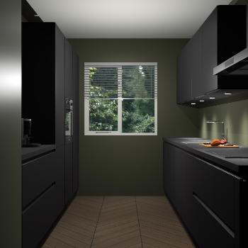 Zwarte greeploze keuken Siena 50610