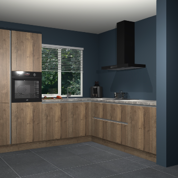 Chocolade eiken greeploze keuken India 42317