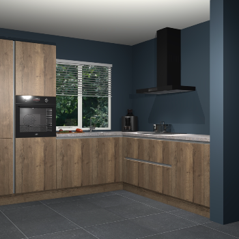 Chocolade eiken greeploze keuken India 42323