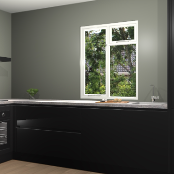 Zwarte greeploze keuken Luzern 50442