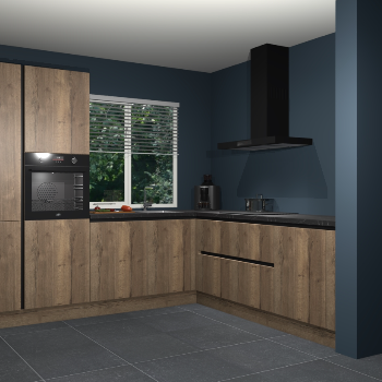 Chocolade eiken greeploze keuken India 42332