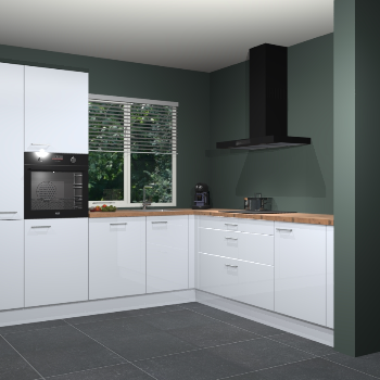 Sneeuwwitte hoogglans keuken India 42334