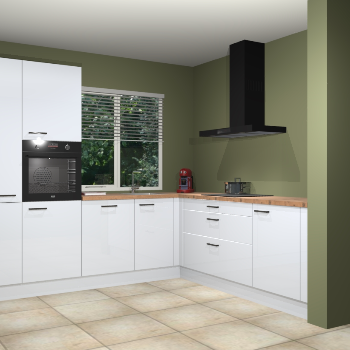 Sneeuwwitte hoogglans keuken India 42337