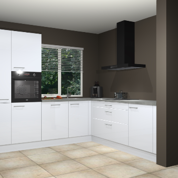 Sneeuwwitte hoogglans keuken India 42340