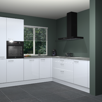 Sneeuwwitte hoogglans keuken India 42341