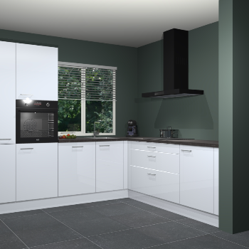 Sneeuwwitte hoogglans keuken India 42347