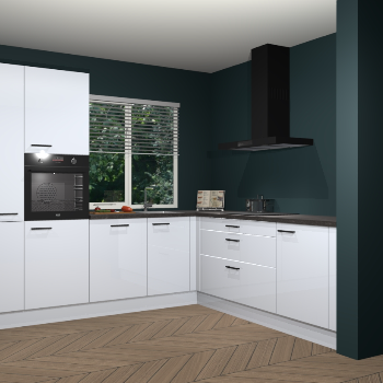 Sneeuwwitte hoogglans keuken India 42349