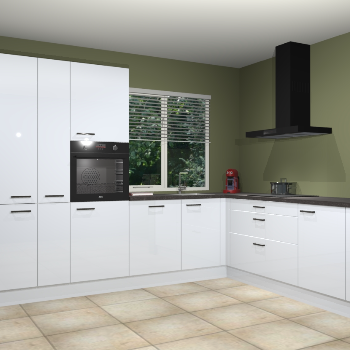 Sneeuwwitte hoogglans keuken India 42350