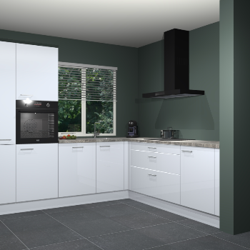 Sneeuwwitte hoogglans keuken India 42353