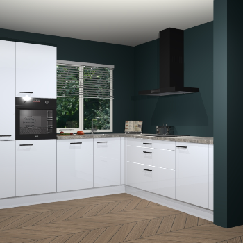 Sneeuwwitte hoogglans keuken India 42355