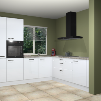 Sneeuwwitte hoogglans keuken India 42356