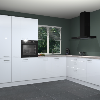 Sneeuwwitte hoogglans keuken India 42359