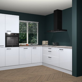 Sneeuwwitte hoogglans keuken India 42361