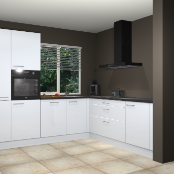 Sneeuwwitte hoogglans keuken India 42364