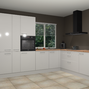 Zijdegrijze hoogglans keuken India 42372